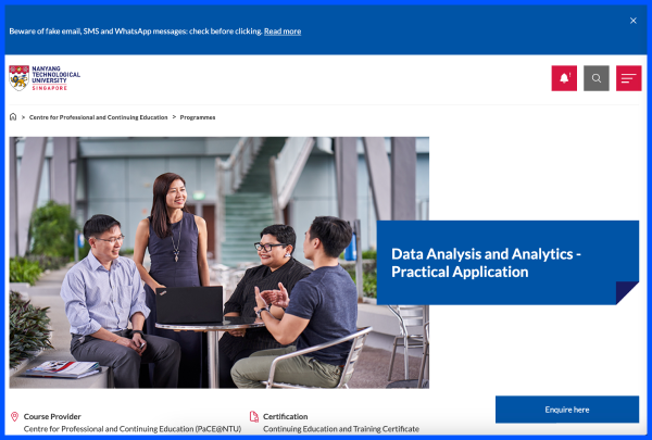 Where can I study data analytics in Singapore