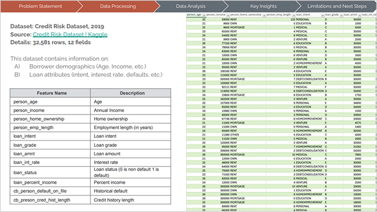 Loan Risk Analytics Data Set Vertical Institute
